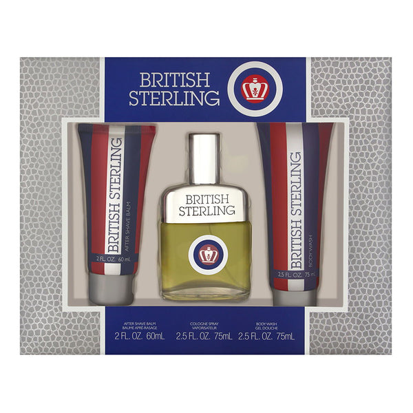 British Sterling For Men by Dana 3 Piece Set That Includes a 2.5 oz Cologne
