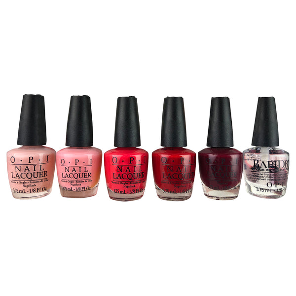 OPI Nail Lacquer Best Crew Aboard Travel Set with 6 Different Colors 0.125 oz each