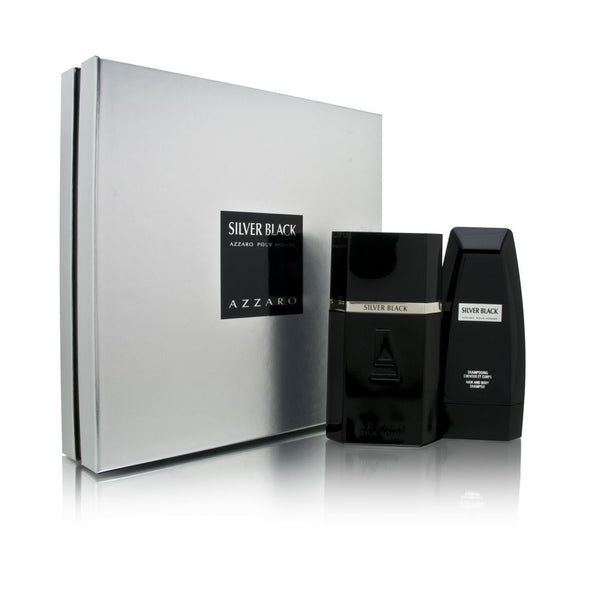 Azzaro Silver Black by Loris Azzaro for Men 2 Piece Set Includes: 3.4 oz Eau de Toilette Spray + 5.0 oz Hair & Body Shampoo