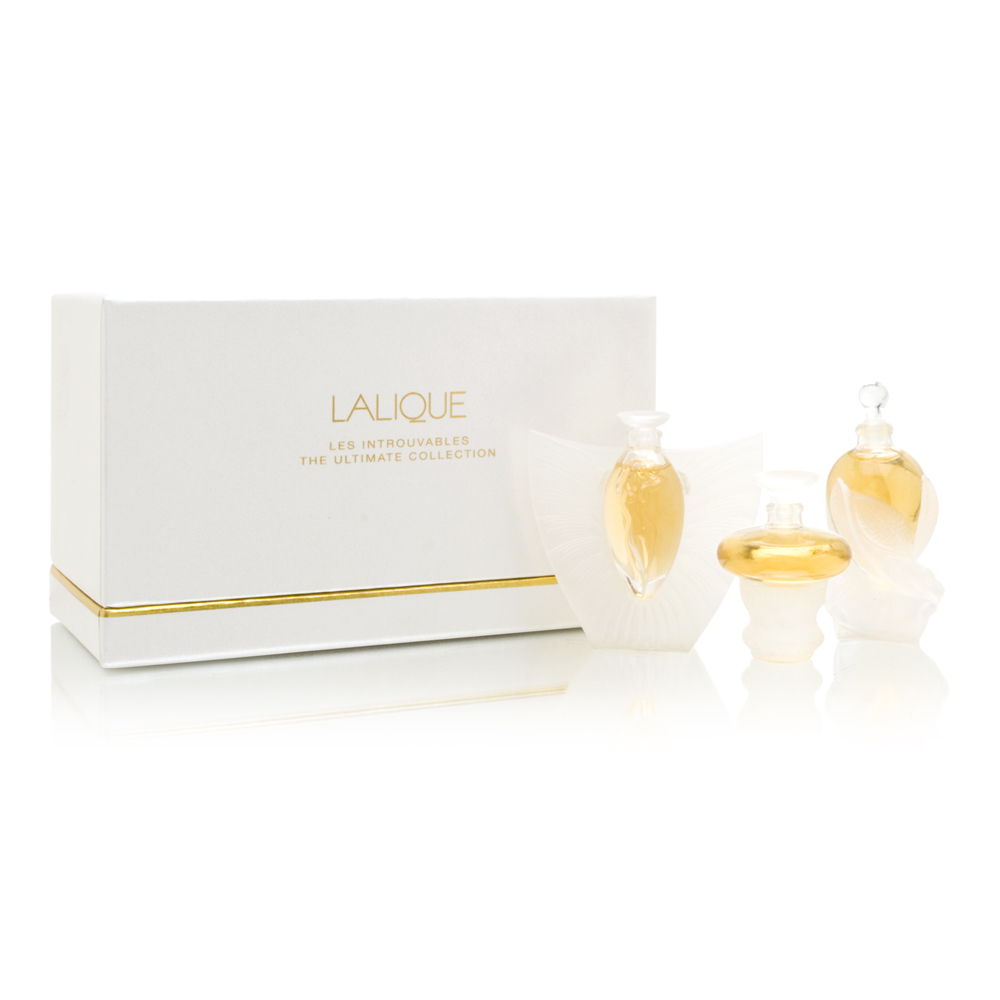Lalique Les Introuvables Limited Miniature Collections 2000 To 2002 3 Piece Set Includes: 2000 Sylphide, 2001 Sirenes, and 2002 Les Elfes