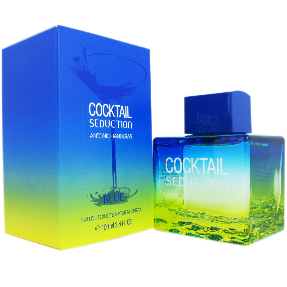 Cocktail Seduction Blue for Men by Antonio Banderas 3.4 oz Eau De Toilette Spray
