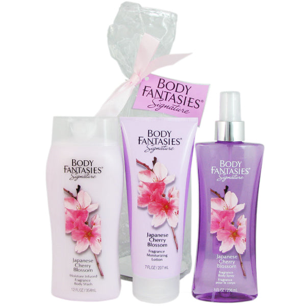 Japanese Cherry Blossom by Body Fantasies for Women 3 Piece Set