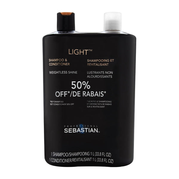 Sebastian Light Shampoo and Conditioner Liter Duo 2 x 33.8 oz