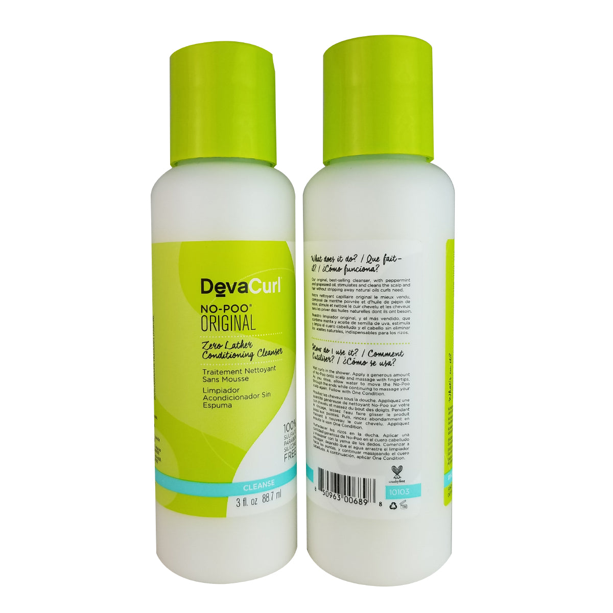 DevaCurl No-Poo Original 3 oz Set of 2 Bottles For the Hair