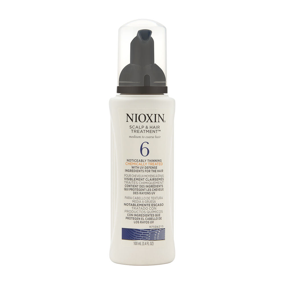 Nioxin System 6 Scalp Treatment - Chemically Treated Hair | Progressed Thinning | Color Safe 100ml/3.38oz