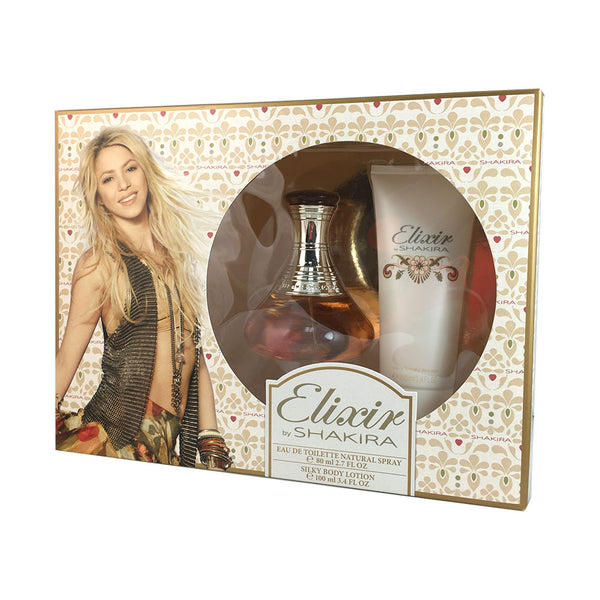 Elixir for Women By Shakira 2.7 oz Eau de Toilette Spray 2 Piece Set With Silky Body Lotion