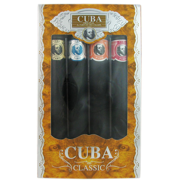 Cuba Classic for Men by Champs 4 x 1.17 oz Eau de Toilette Spray Gift Set