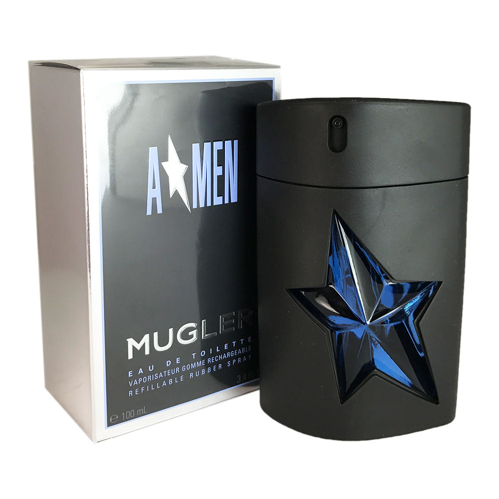 A Men for Men by Thierry Mugler 3.4 oz  Refillable Rubber Flask Eau de Toilette Spray