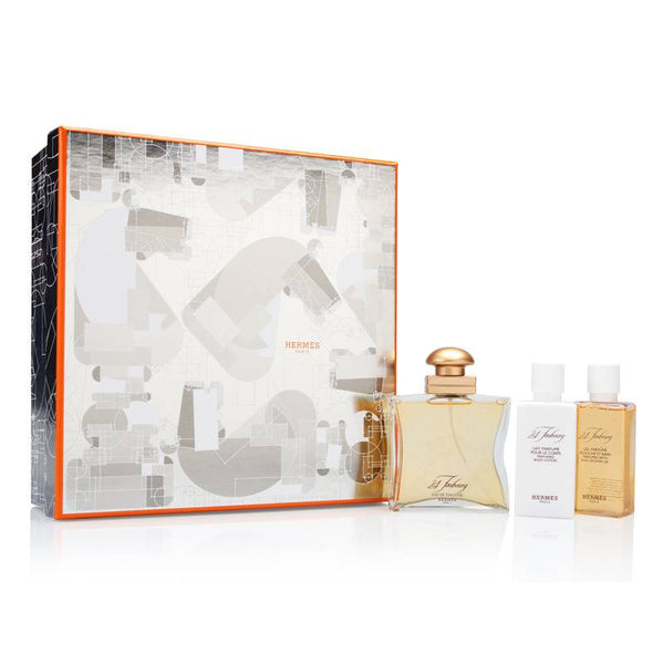 24 Faubourg by Hermes for Women 3 Piece Set Includes: 1.6 oz Eau de Toilette Spray + 1.35 oz Perfumed Body Lotion + 1.35 oz Perfumed Shower Cream