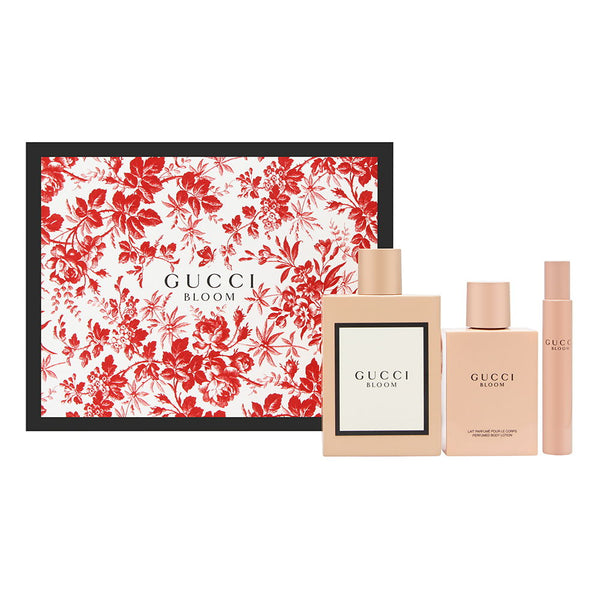 Gucci Bloom for Women 3 Piece Set Includes: 3.3 oz Eau de Parfum Spray + 3.3 oz Body Lotion + 0.25 oz Eau de Parfum Fragrance Pen