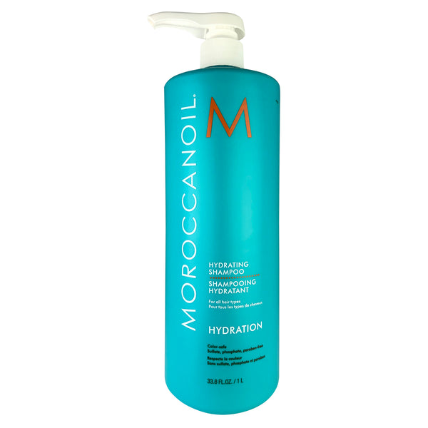 MOROCCANOIL Hydrating Shampoo Liter 33.8 oz each For All Hair Types Color-Safe Parabens Sulfate & Phosphate Free