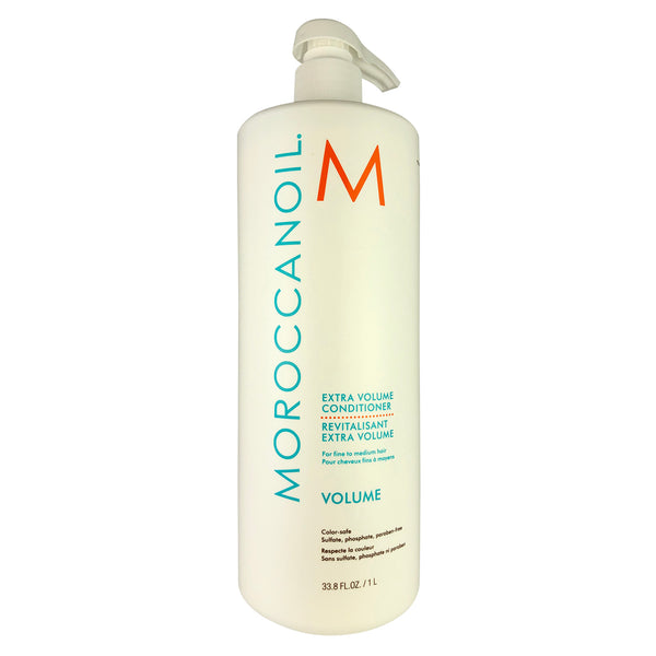 MOROCCANOIL Extra Volume Conditioner Liter 33.8 oz each For Fine to Medium Hair Color-Safe Parabens Sulfate & Phosphate Free