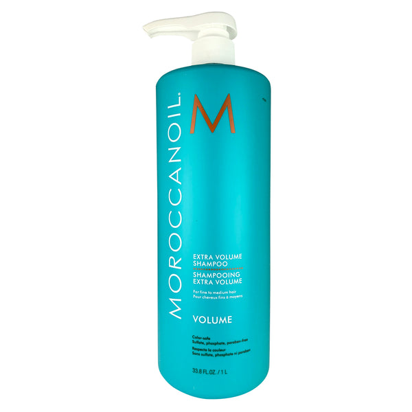MOROCCANOIL Extra Volume Shampoo Liter 33.8 oz For Fine to Medium Hair Color-Safe Parabens Sulfate & Phosphate Free