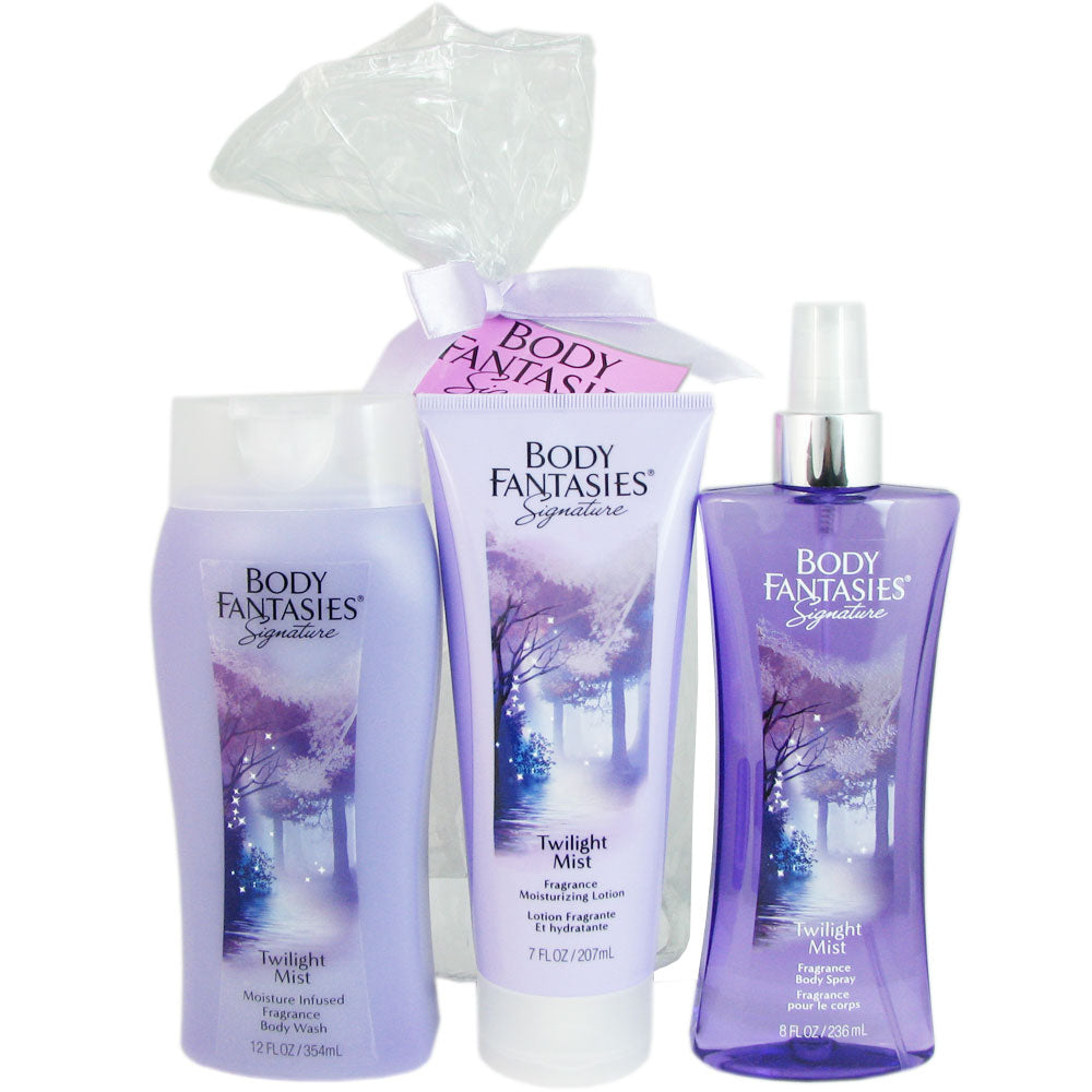 Body Fantasies Twilight Mist Women 3 PC Gift Set Lotion+Fragrance+Body Wash