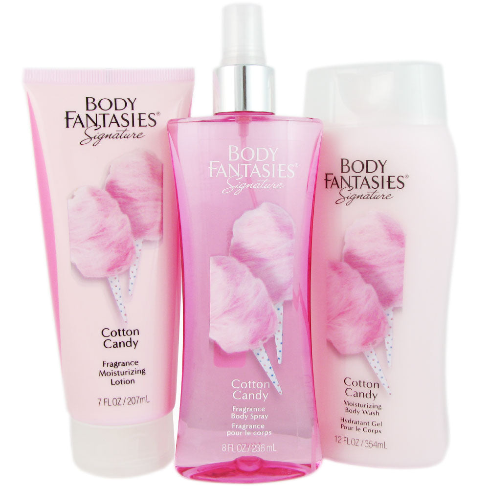 Body Fantasies Cotton Candy for Women 3 PC Gift Set