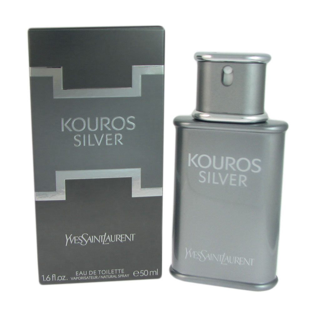 Kouros Silver for Men by Yves Saint Laurent 1.6 oz Eau de Toilette Natural Spray