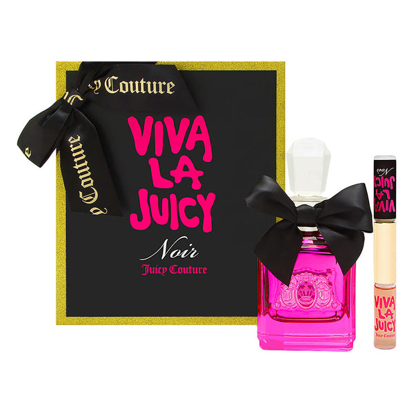 Viva La Juicy Noir by Juicy Couture for Women 2 Piece Set Includes: 3.4 oz Eau de Parfum Spray + Viva La Juicy Noir + Viva La Juicy Duo Rollerball Fragrance Pen