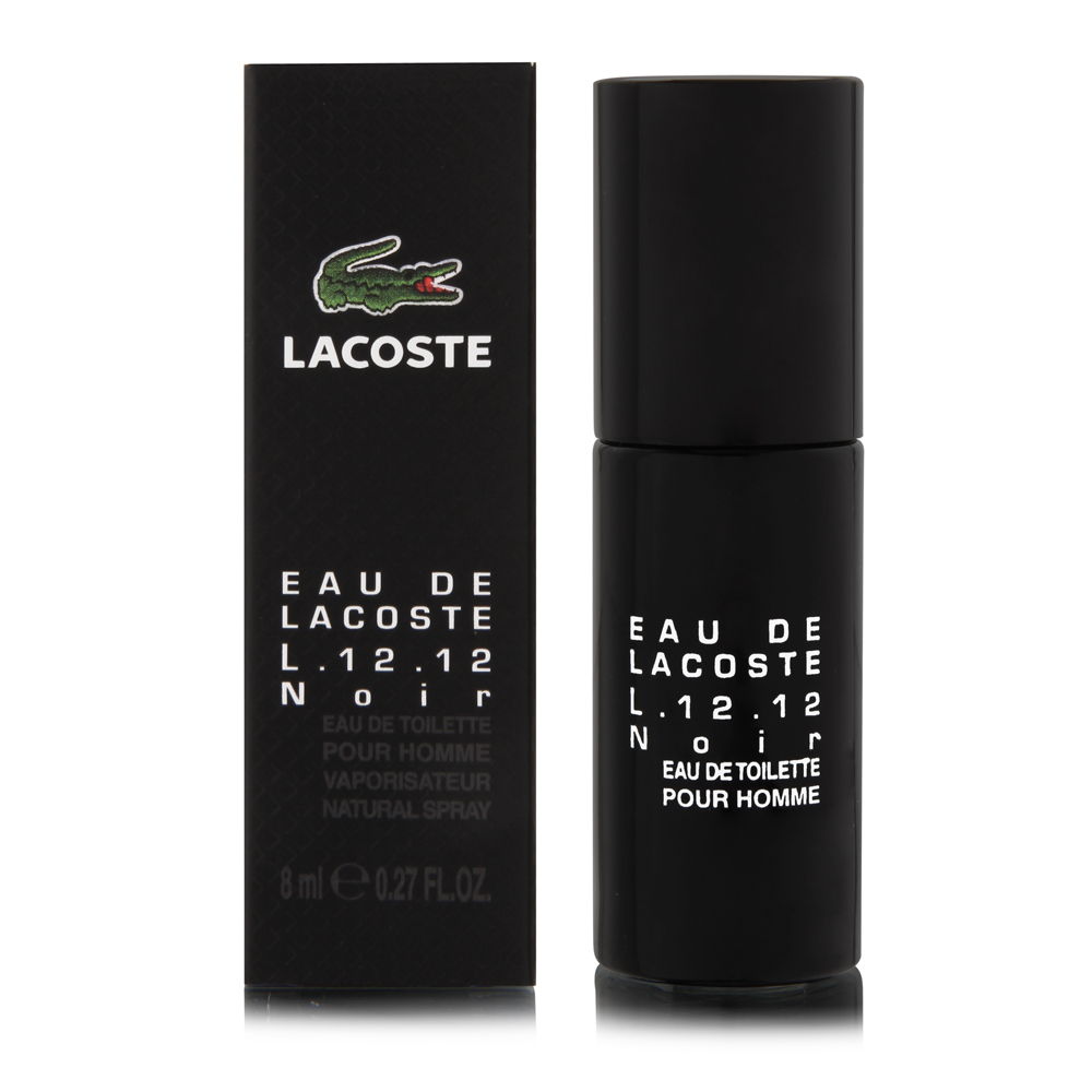 Lacoste Eau de Lacoste L12.12 Noir for Men 0.27 oz Eau de Toilette Travel Spray