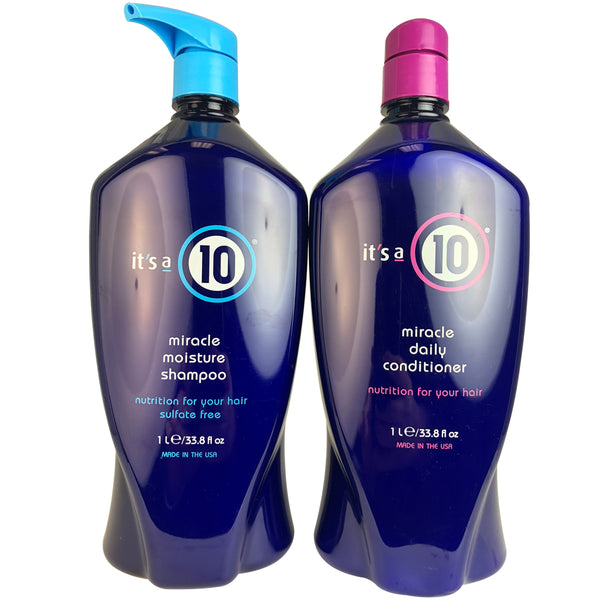 It's A 10 Miracle Moisture Hair Sulfate Free Shampoo & Conditioner Duo LITER Ea.