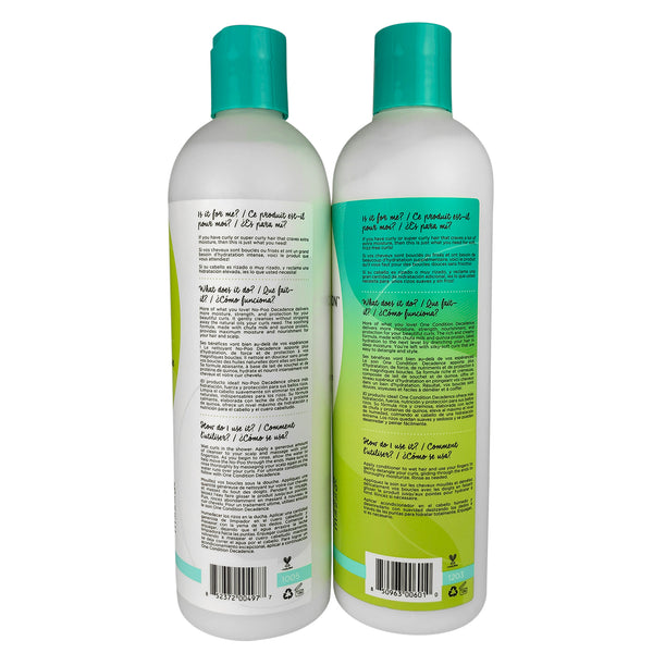 DevaCurl One Condition and No-Poo Decadence Duo 12 Ounce Each