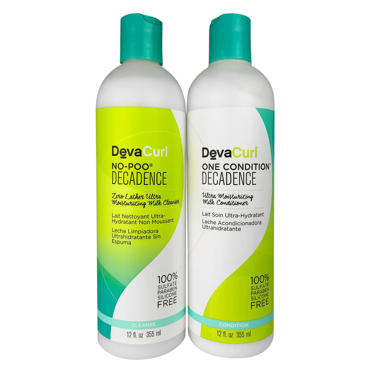 Devacurl No-Poo Decadence And One Condition Decadence 12 oz Each for Hair