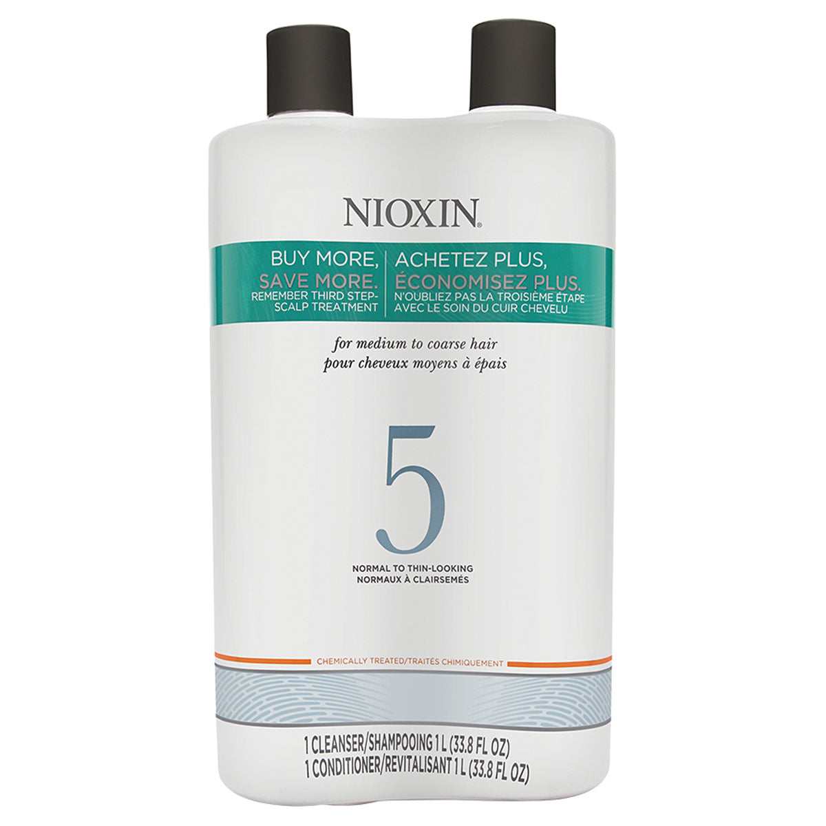 Nioxin System 5 Cleanser And Scalp Hair Therapy Duo 33.8 oz Each