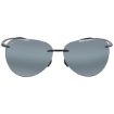 Picture of Maui Jim Sugar Beach Neutral Grey Oval Unisex Sunglasses 421-02 62