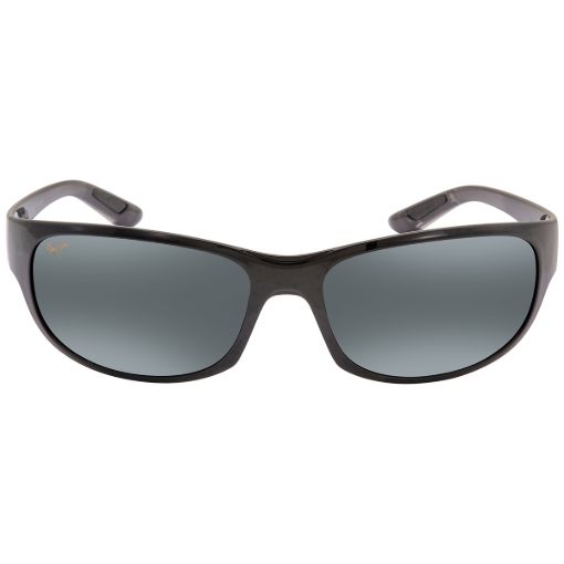 Picture of Maui Jim Twin Falls Polarized Grey Rectangular Sunglasses 417-02J 63