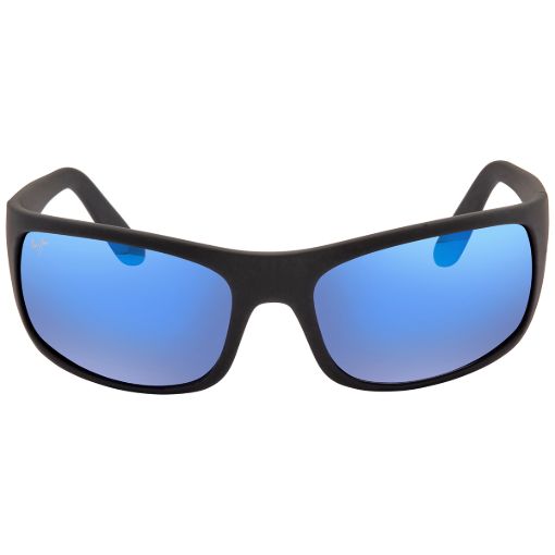 Picture of Maui Jim Peahi Blue Hawaii Wrap Unisex Sunglasses B202-2M 65