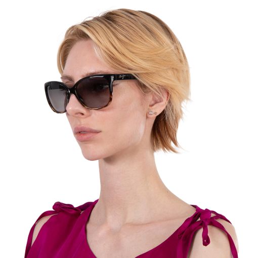 Picture of Maui Jim Starfish Neutral Grey Cat Eye Ladies Sunglasses GS744-02T 56