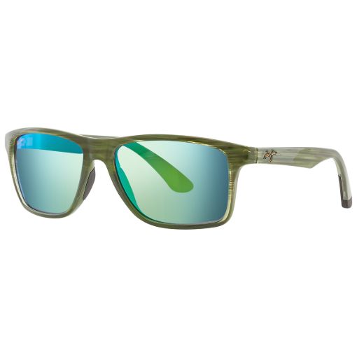 Picture of Maui Jim Onshore MAUIGreen Rectangular Unisex Sunglasses GM798-15C 58