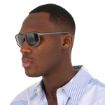 Picture of Maui Jim Lele Kawa Neutral Grey Rectangular Unisex Sunglasses 811-11D 58