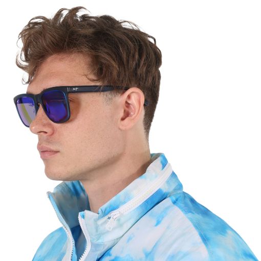 Picture of Maui Jim Pehu Blue Hawaii Square Unisex Sunglasses B602-03 55