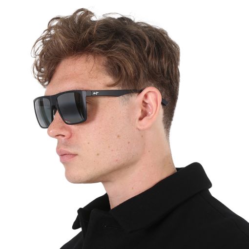 Picture of Maui Jim Honokalani Nuetral Grey Rectangular Men's Sunglasses 455-02 57
