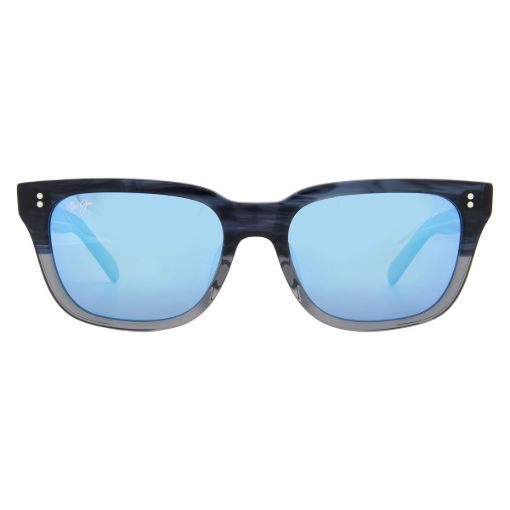 Picture of Maui Jim Likeke Blue Hawaii Rectangular Unisex Sunglasses B894-03 54