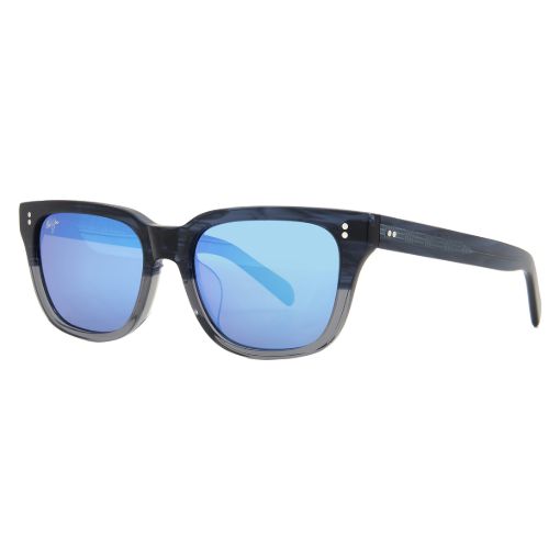 Picture of Maui Jim Likeke Blue Hawaii Rectangular Unisex Sunglasses B894-03 54