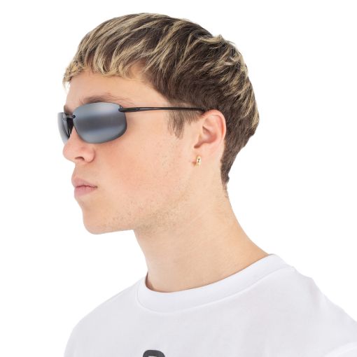 Picture of Maui Jim Ho'okipa XLarge Nuetral Grey Rectangular Men's Sunglasses 456-02 67