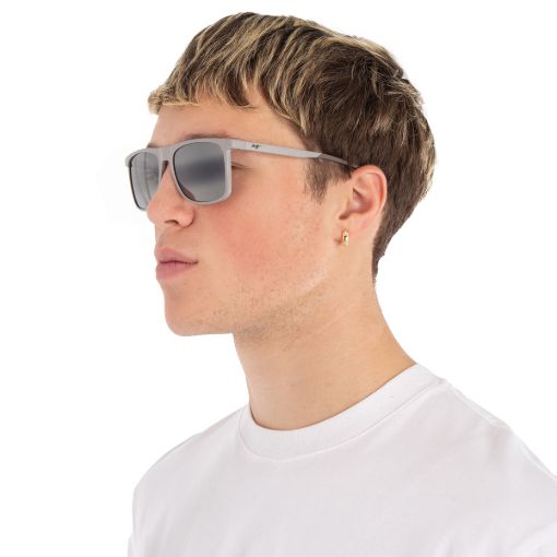 Picture of Maui Jim Makamae Neutral Grey Rectangular Men's Sunglasses 619-14 56
