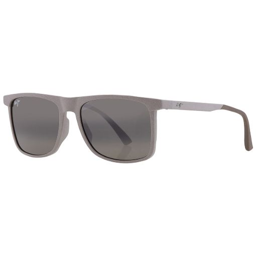 Picture of Maui Jim Makamae Neutral Grey Rectangular Men's Sunglasses 619-14 56