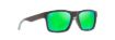 Picture of Maui Jim The Flats MAUIGreen Rectangular Unisex Sunglasses GM897-01 57