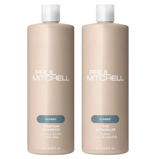Picture of Paul Mitchell Awapuhi Shampoo & The Detangler Moisturizing Liter Duo (33.8 fl. oz. / 1L)