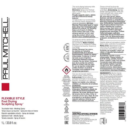 Picture of Paul Mitchell Flexible Style Fast Drying Sculpting Spray (33.8 fl. oz. / 1L)