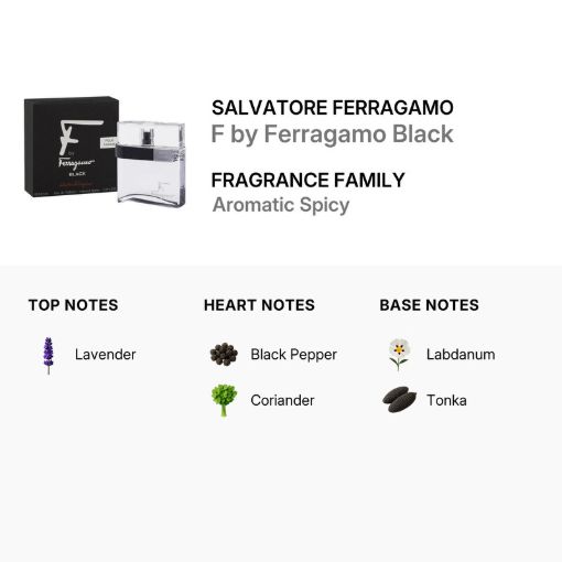 Picture of Salvatore Ferragamo "F" Pour Homme Black Men Eau de Toilette 3.4 oz