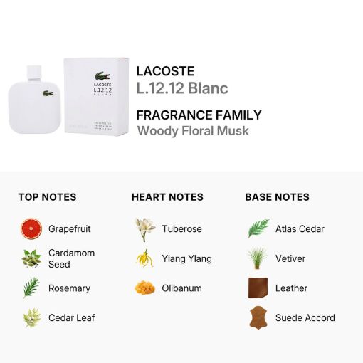 Picture of Lacoste L.12.12 Blanc / Lacoste EDT Spray (white) 5.9 oz (175ml) (m)